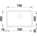 Medidas Fregadero bajo encimera blanco suave subline 700-U 73x46cm Blanco