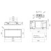 Medidas Campana extractora encastrable a techo Illusion H16 PAINT/A/100 cm blanco led Elica