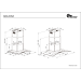 Medidas campana extractora a pared DERBY II Inox/Cristal 60, 70 y 90cm Thermex