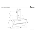 Medidas campana extractora a pared VERTICAL AUTOMATIC Negro mate 90 cm Thermex