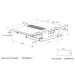 Medidas campana extractora integrada en encimera Typhoon II Flex Zone 80x52cm Negro, Thermex
