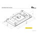 Medidas campana extractora techo METZ MEDIO LED STRIP II cristal Blanco 90x50cm sin motor, Thermex