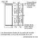 Dimensiones Frigorífico Combi Integrable 177cm Cíclico Balay
