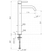 Monomando lavabo caño alto Loop metal gun Sanycces