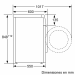 Medidas iQ300 Lavadora de carga frontal 8kg y 60cm. Blanca