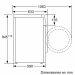 Medidas lavadora iQ300 60cm 9kg color blanco, Siemens