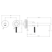 Medidas mezclador lavabo de pared Ingranaggio Bronce caño largo, Gessi 63583/761
