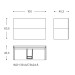 Medidas Mueble de Baño  100cm Wish Negro Cosmic