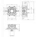 Medidas parte empotrada para ducha bidet de pared, Gessi 09276/031