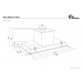 Campana extractora encastrable a techo METZ MEDIO III STRIPE cristal blanco 90 cm Thermex
