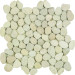 Canto Rodado Perla Bianco Natural Enmallado 29x29 cm Lombok