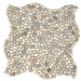 Mosaico de piedra enmallada mini pebble, Blanco 30x30cm 