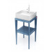 Conjunto mueble de baño cuadrado STAND UP azul en madera + lavabo B&K