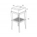Conjunto mueble de baño cuadrado STAND UP azul en madera + lavabo B&K