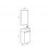 Conjunto mueble de baño VENECIA S Roble con lavabo y espejo B&K