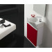 Conjunto mueble de baño VENECIA S Rojo con lavabo y espejo B&K