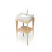 Conjunto mueble de baño cuadrado STAND UP en madera Natural + lavabo B&K