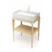 Conjunto mueble de baño rectangular STAND UP en madera Natural + lavabo B&K