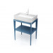 Conjunto mueble de baño rectangular STAND UP azul en madera + lavabo B&K
