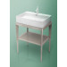 Conjunto mueble de baño rectangular STAND UP gris en madera + lavabo B&K