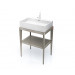 Conjunto mueble de baño rectangular STAND UP gris en madera + lavabo B&K