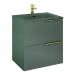 WISH Mueble de baño con encimera 2 cajones verde Cosmic