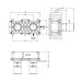Medidas parte para empotrar Lavabo Mural 54198/239 Steel Brushed Gessi