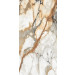 Pavimento porcelánico Calacatta Oro Carving Satinado 60x120cm rectificado tipo mármol