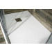 Plato de ducha antideslizante MADISON Solidstone textura piedra blanco 80X160x3CM