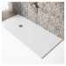 Plato de ducha antideslizante MADISON Solidstone textura piedra blanco 90X160x3CM