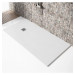 Plato de ducha antideslizante MADISON Solidstone textura piedra blanco 80X160x3CM