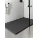 Plato de ducha antideslizante MADISON Solidstone textura piedra blanco 80X160x3CM