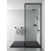 Plato de ducha antideslizante MADISON Solidstone textura piedra blanco 80X160x3CM