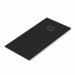 Plato de ducha Evol Solidstone Negro  textura piedra de resina mineral 90x200 cm
