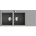 Fregadero SHIRA507 metalizado brillo bajo encimera 1063x390mm