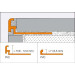 JOLLY-P Cantonera de PVC pergamon altura 12,5 mm W 125