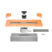 SET KERDI-LINE-H 40 desagüe lineal 100 cm de acero inoxidable y salida horizontal KLH40GE100