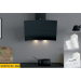 Campana extractora vertical 260 acero inox / cristal negro 