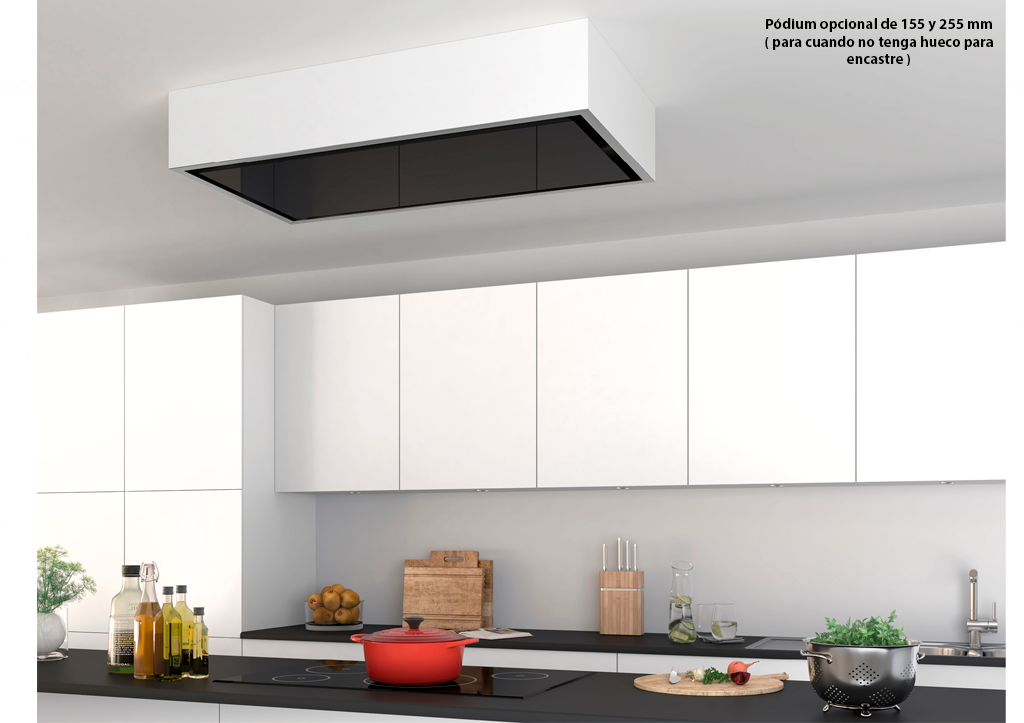 Campana extractora techo NEWCASTLE 120 cm blanca